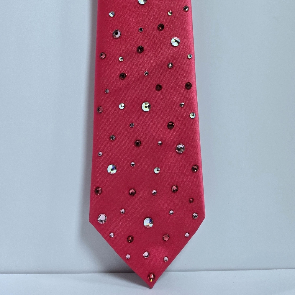 Hot Pink Swarovski Rhinestone Tie